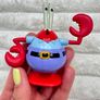 Spongebob Squarepants 2011 Viacom Mr Krabs cake topper approx. 9 cm. Used Please see photos Image 4