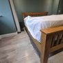 6ft Super King Solid Oak Bed Frame (Amsterdam High Foot End) Image 2