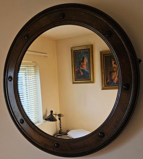 Vintage Regency-Style Convex Wall Mirror