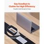 Conference Table, 2400 mm Office Meeting Table for 10 Person, Modern Rectangle Seminar Desk with Metal Legs, Large Meeting Desk Ideal for Office Image 5