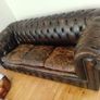 antique chesterfield in rare cigar brown Image 2