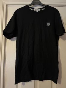 Black Stone Island Slim Fit T Shirt Size Large