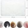 MULTIPLE SIZES/COLOURS AVAILABLE Faux Fur Fluffy Rug Faux Sheepskin Rugs White Floor Carpet for Bedrooms Living Room, White/2'x 4' Image 3
