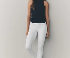 Next White Jersey Leggings Size UK 14 New