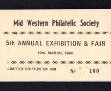 1984 Ireland Mid Western Exhibition Booklet with 26p Macha 150th Anniversary of Irish Railways Commemorative Stamp Mint Never Hinged (MNH) no 160