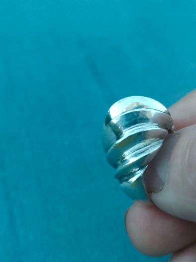 Solid Sterling silver Bombe ring