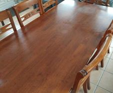Solid Wood 8 Seater Table And Chairs