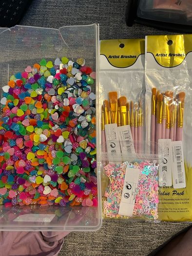 glitter and paint