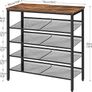 NEW SALE | Shoe Rack, 5-Tier Shoe Organizer, Shoe Storage Rack for 16-20 Pairs, Adjustable Mesh Shelves, Shoe Storage Unit for Entryway, Metal Frame, Sturdy, Industrial, Rustic Brown Image 8