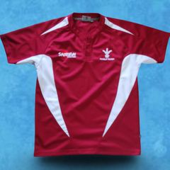 Ruislip Rugby Club Jersey Top TShirt Samurai Sportswear Red White Size Large