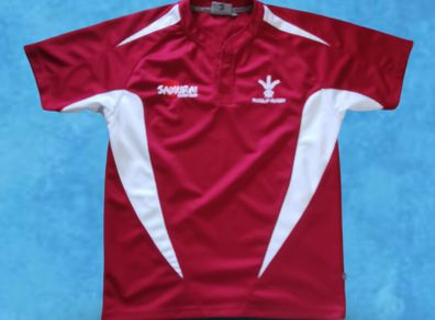 Ruislip Rugby Club Jersey Top TShirt Samurai Sportswear Red White Size Large