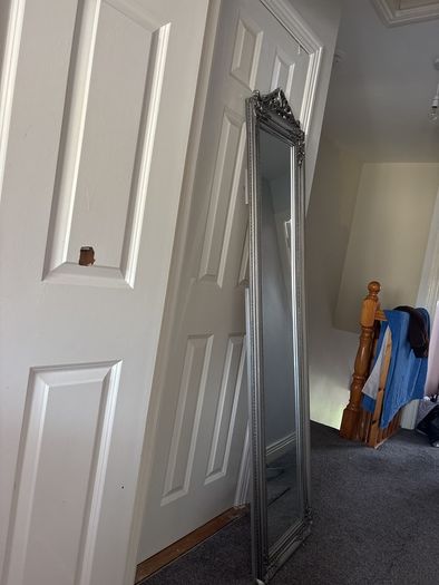 grey long mirror