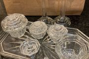 Art Deco crystal dressing table set 1940s