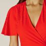 Karen Millen Red Floral Laser-Cut Pleat Dress Image 2