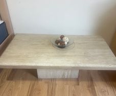 Travertine coffee table