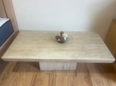 Travertine coffee table