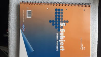 Premier A4 250pg 5 Subject Student Notebook Project Book Home Office School College