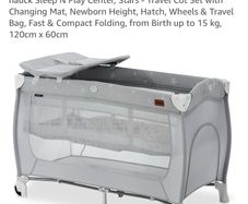 travel cot with mattress x 2
