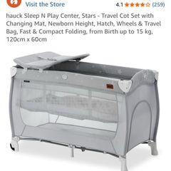 travel cot with mattress x 2