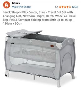 travel cot with mattress x 2