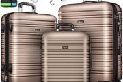 3 x Suitcase luggage hard shell  4 wheels