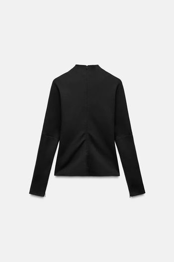 New Zara 100% Leather top ZW Collection