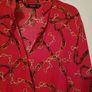 ZARA red chain print shirt dress S Image 5