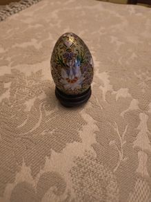 Egg Shaped Metallic Ornament