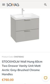 New Sonas Vanity Unit