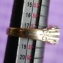 Vintage 9ct Solid Gold 375 Beautiful Trilogy Ring 10,2g Image 5