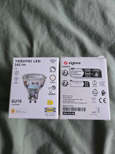 Pair Of Ikea Tradfri Gu10 Smart Led Bulbs (345 Im / 2700k /zigbee)
