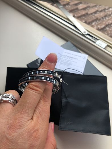CK beautiful black cubic ear rings