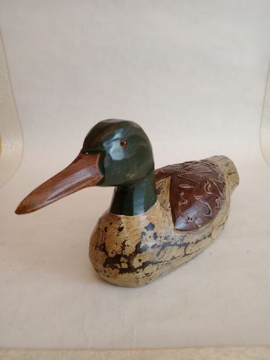 Vintage Hand Carved and Painted Decoy Duck