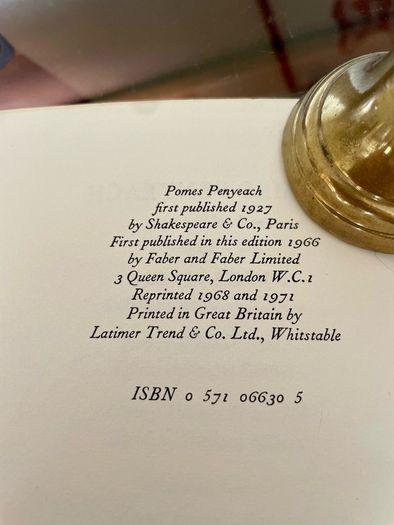Pomes Penyeach by James Joyce Vintage UK Edition