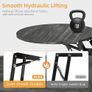 Round Coffee Table - 70cm/50cm Nesting Tables Set of 2, Hydraulic Lift-Top with Hidden Storage, Centre Table for Living Room, Small Space, Home Office Image 4