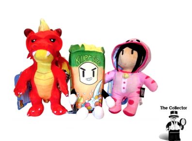Stumble Guys Inferno Dragon Cereal Killer And Meowmer 8 Inch 20cm Plush Buddies Soft Cuddly Video Gamer Toy Lot Of 3 Brand New With Tags