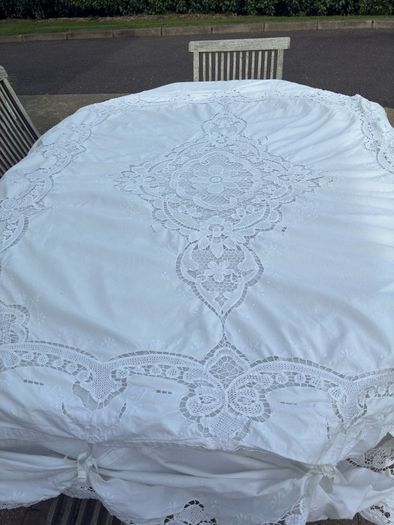 Handmade embroidered duvet cover