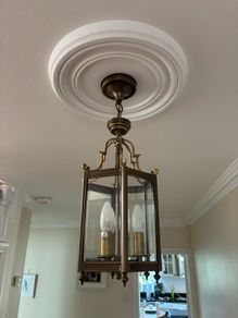 Antique brass light fitting