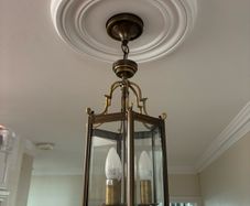 Antique brass light fitting