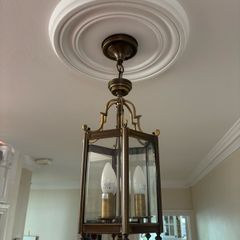 Antique brass light fitting