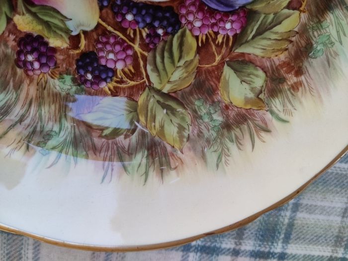 Aynsley "Orchard Gold"  fine bone china vase and wall plaque