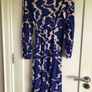 Blue Pattern Wrap Dress with Matching Slip Image 7