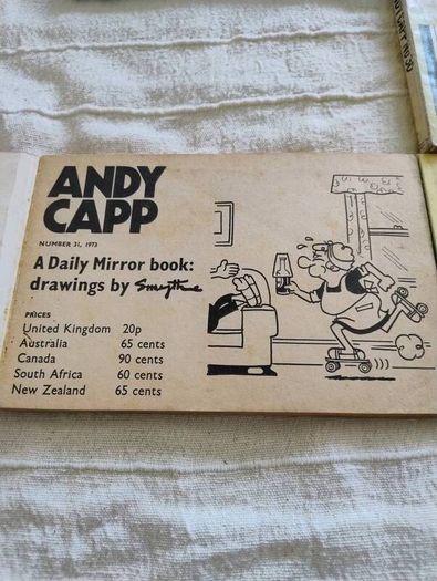 Andy Capp vintage cartoon illustration books x 7 in total 1965 to 1978 in used condition with all pages intact see photos FREE STANDARD POSTAGE INCLUDED