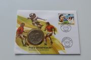 Franz Beckenbauer Argentina 1978 stamp &amp; coin cover West Germany