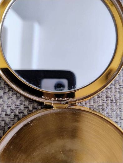 Vintage ladies vanity mirror An Irish Jaunting Car made in England brass and solid hinge and not polished circa 1960's FREE STANDARD POSTAGE INCLUDED