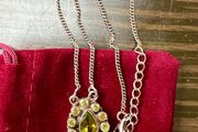 Sterling Silver Green Gemstone necklace with pendant