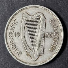 Ireland 1930 Silver Half Crown coin