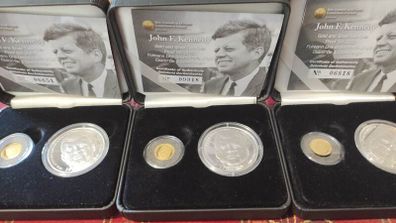3 Gold Silver Proof Two Coin Sets