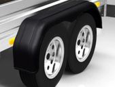 Tandem Mudguards for Trailer Wheels 2 pcs 240 x 1650 mm