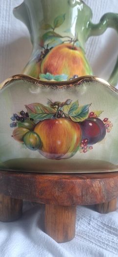 Vintage Staffordshire Ironstone Pitcher & Wash basin set.